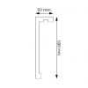 Listwa maskująca karnisz LK-04 244 cm Creativa by Cezar LIGHTBLOCKER 18 cm